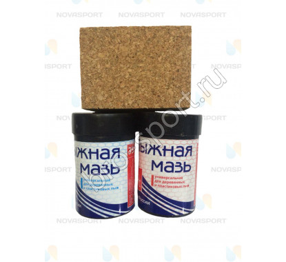 Набор Gekars (мазь сцепления 0/-6 С мазь сцепления -6/-10 С пробка растирка натуральная)
