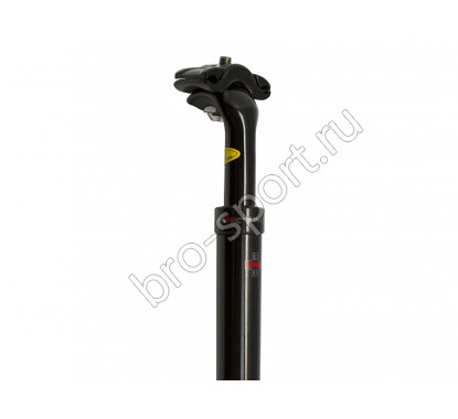 Uno штырь подседельный sp-382 с аморт., алюм., d:27,2 x l:350мм, чёрный, ход 40мм, 1 болт