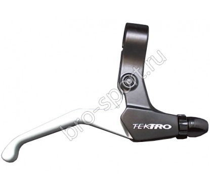Tektro ручка тормозная cl520-rs правая, под 2 пальца, алюминий, для v-brake и шифтеров rapidfire, чёрн./серебр., 152г/пара, для city/trekking